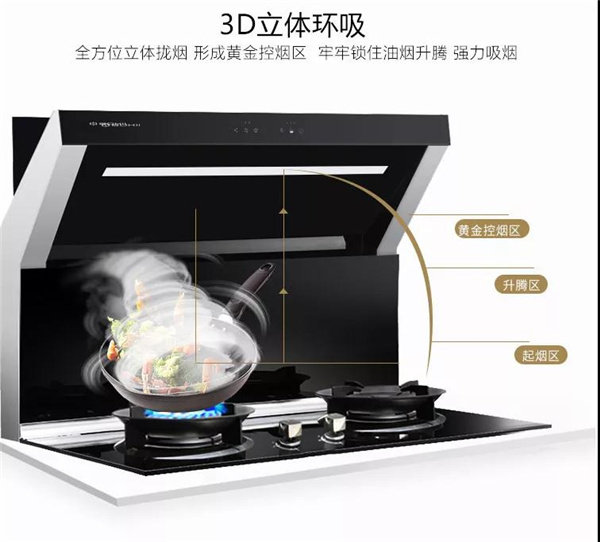 博净分体式集成灶运用微空气动力学原理