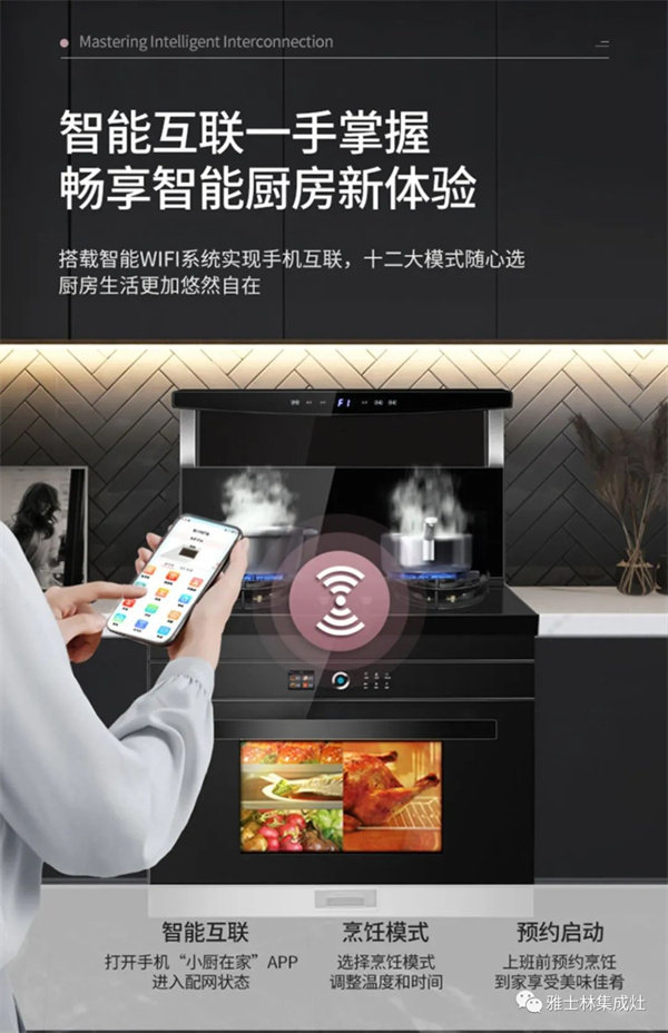 雅士林S3蒸烤一体集成灶