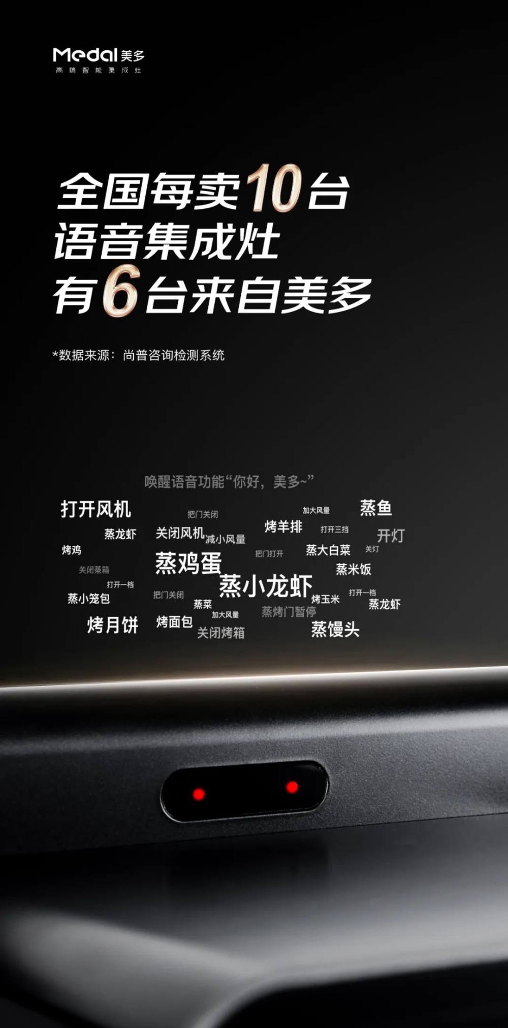 美多语音集成灶