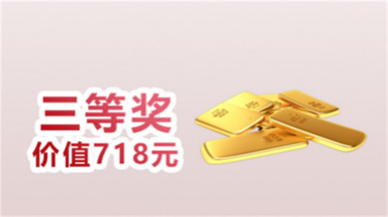 三等奖：1克金条